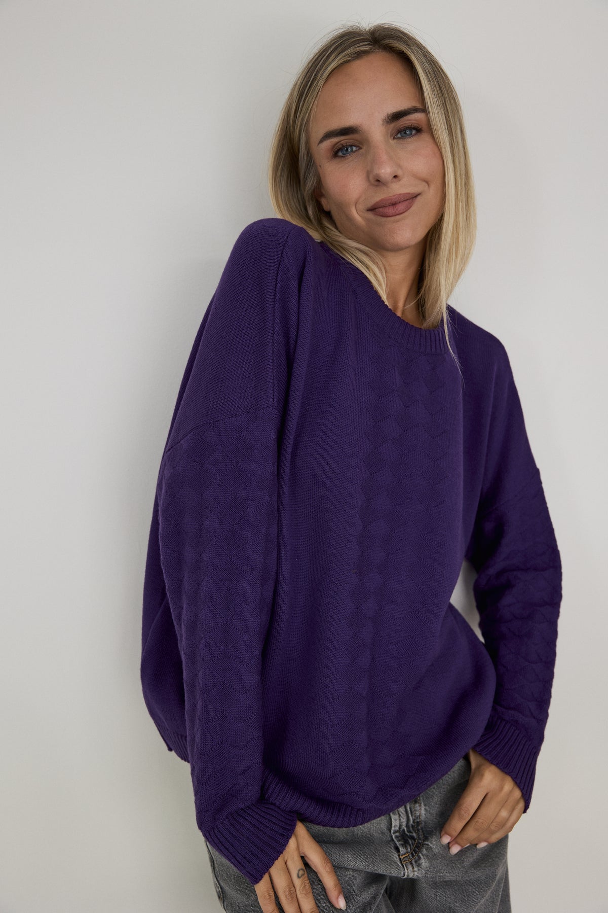 JERSEY DE LANA MERINO CIRUELA