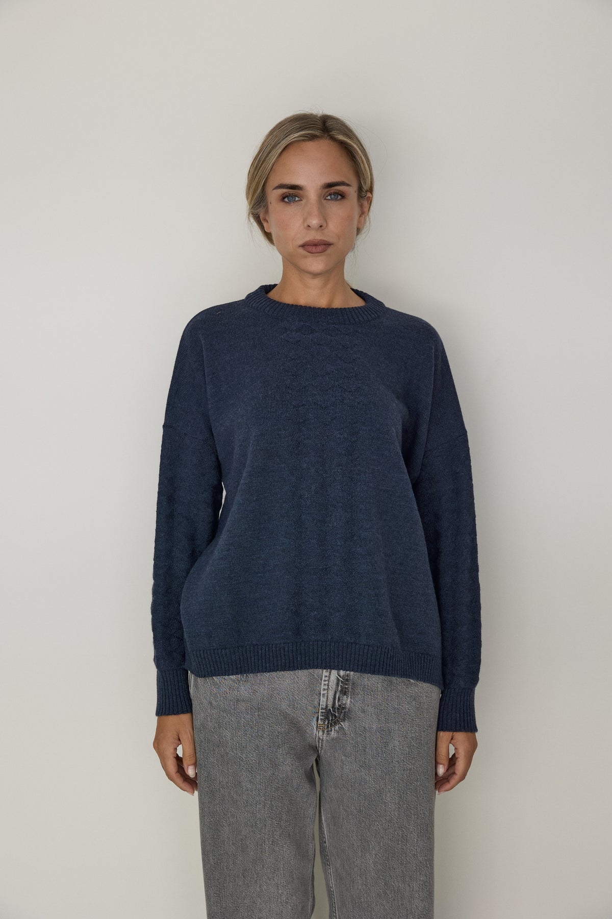JERSEY DE LANA MERINO ARLEQUIN AZUL NOCHE