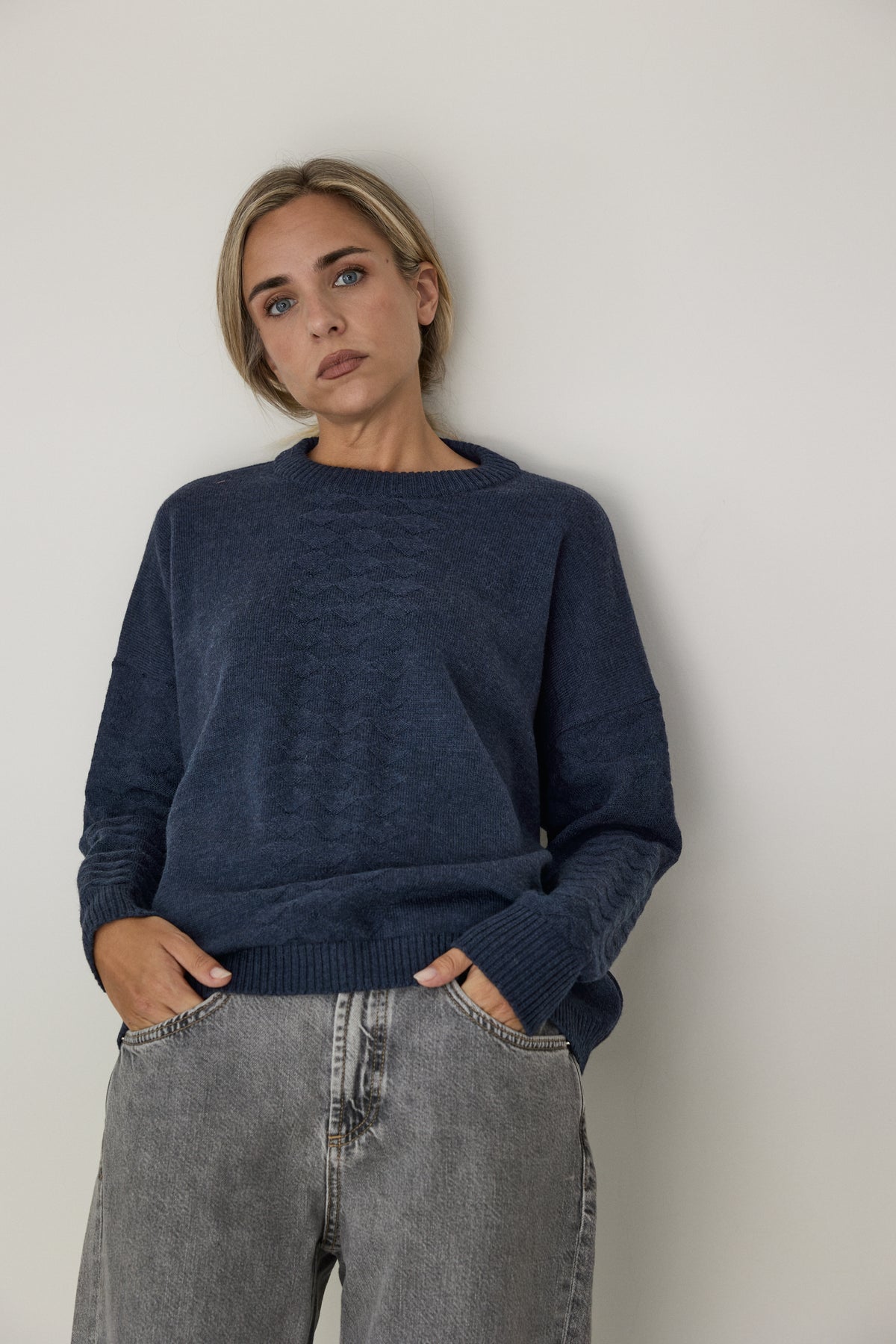 JERSEY DE LANA MERINO ARLEQUIN AZUL NOCHE