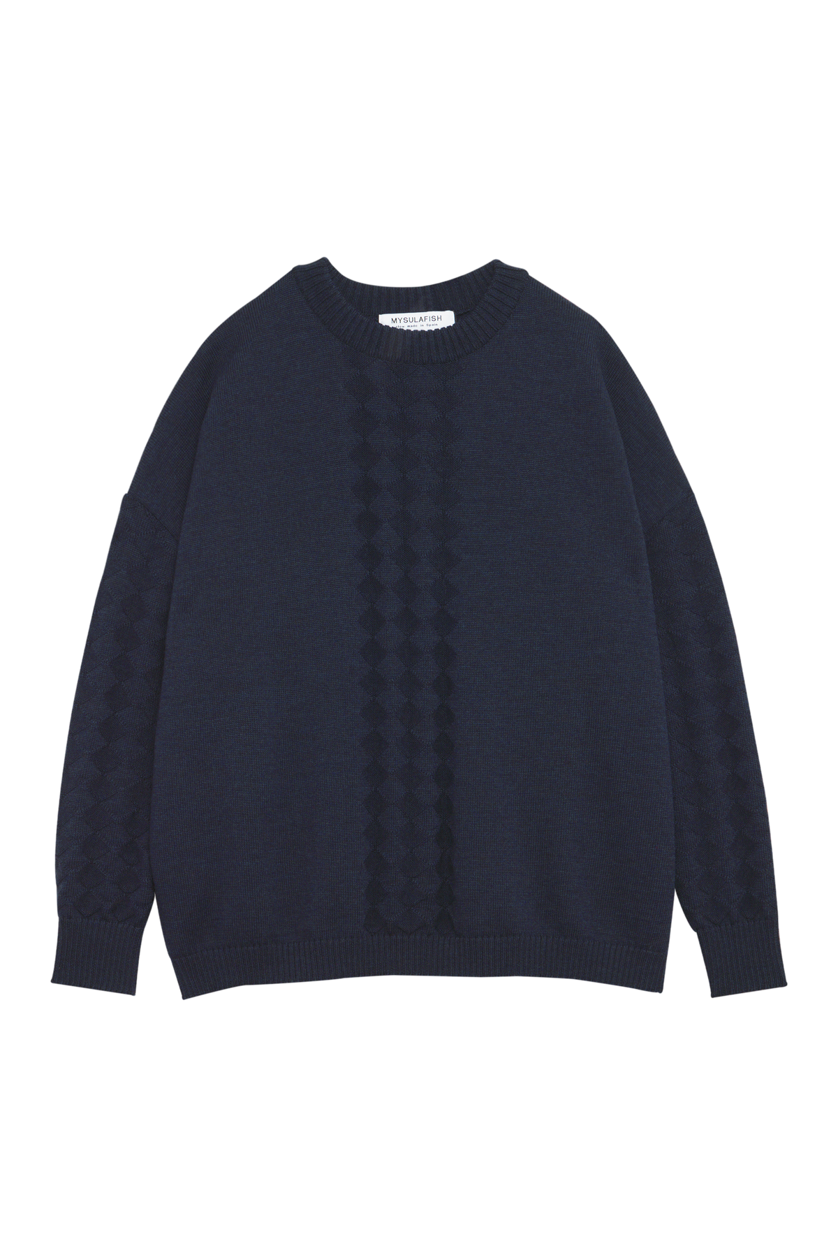 JERSEY DE LANA MERINO ARLEQUIN AZUL TORMENTA