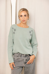 SUDADERA VERDE MENTA STAR