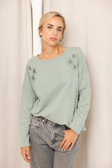 SUDADERA VERDE MENTA STAR