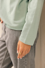 SUDADERA VERDE MENTA STAR