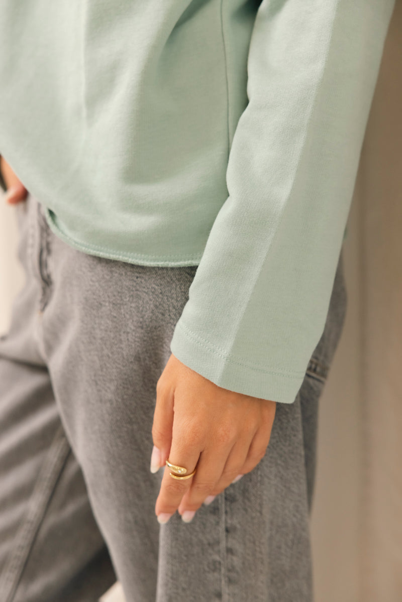 SUDADERA VERDE MENTA STAR