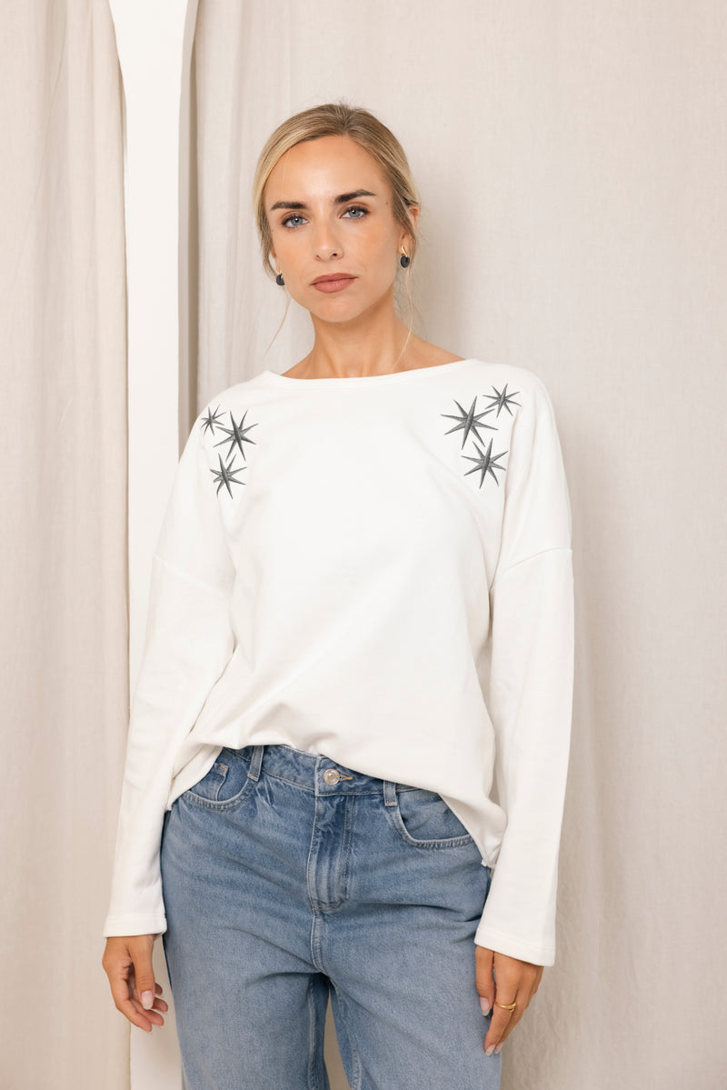SUDADERA LATTE STAR
