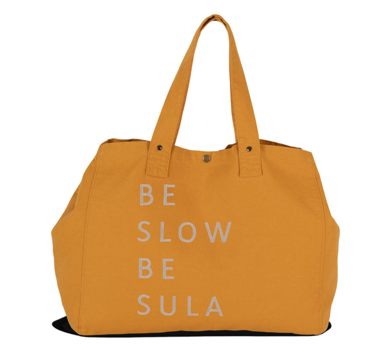 BOLSA  BE SLOW BE SULA AMARILLO VINTAGE